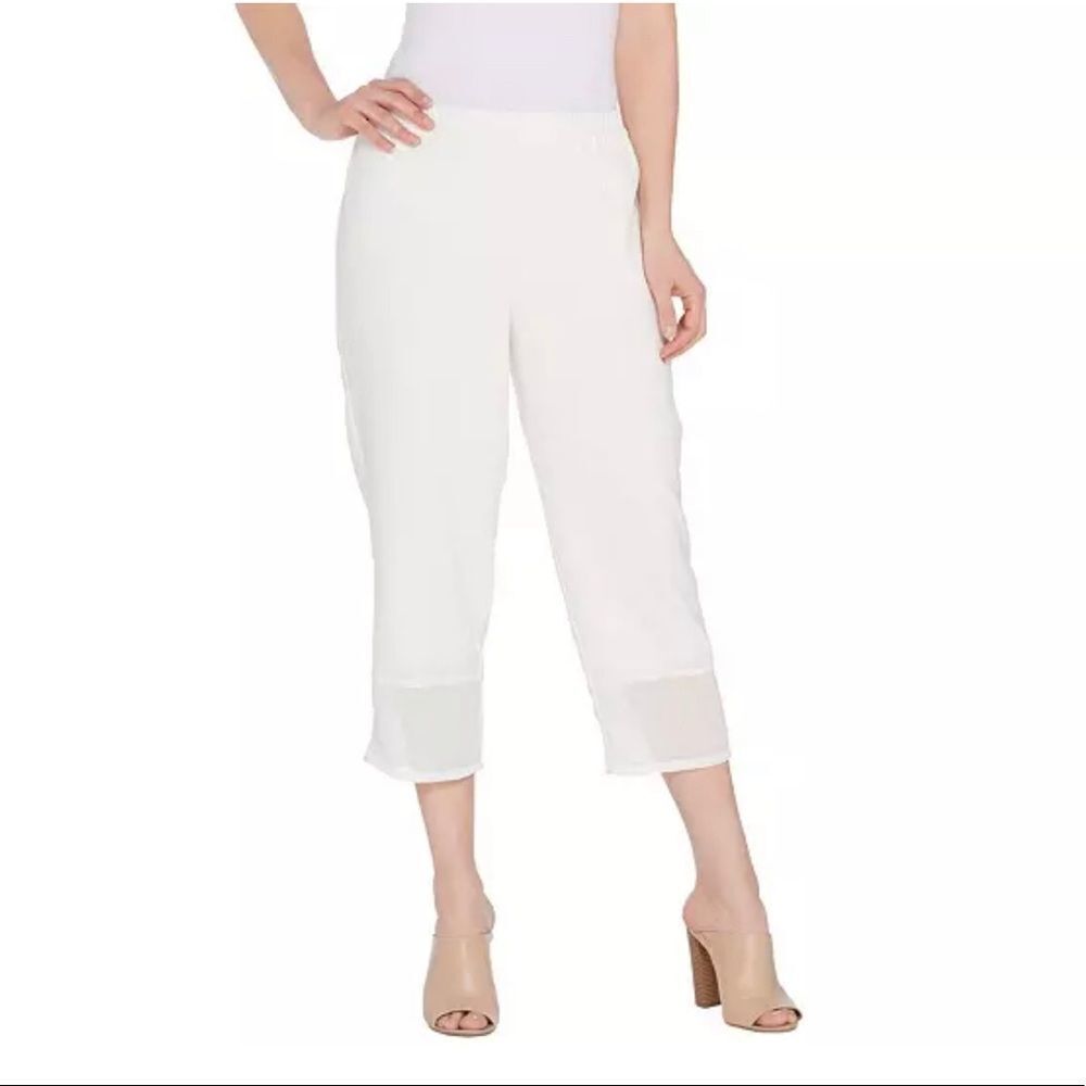 LineaLouis Dell'Olio Mixed Media Pull On Crop Pant